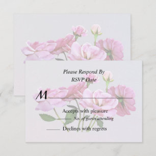 Cartons Réponse Fournitures de mariage Roses Miniatures Roses
