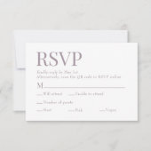 Cartons Réponse Français Lilac Scan Qr Code Mariage de choix de re (Devant)