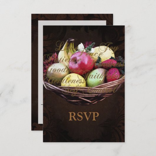 Cartons Réponse Fruit de l'Esprit, Panier Brown peint (Devant / Derrière)