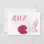 Cartons Réponse fuchsia romantique et fleurs blanches botanique (Dos)