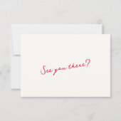 Cartons Réponse Fun Whimsical Wavy Bright Border & Script Mariage (Dos)