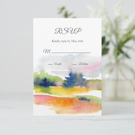 Cartons Réponse 'Fun with Watercolor Brushstrokes' Abstrait (Debout devant)