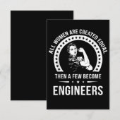 Cartons Réponse Funny Engineer For All Women (Devant / Derrière)