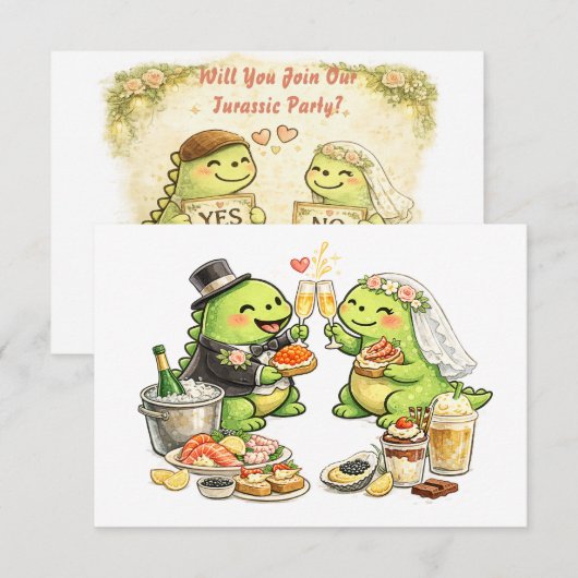 Cartons Réponse Funny Wedding (Devant / Derrière)