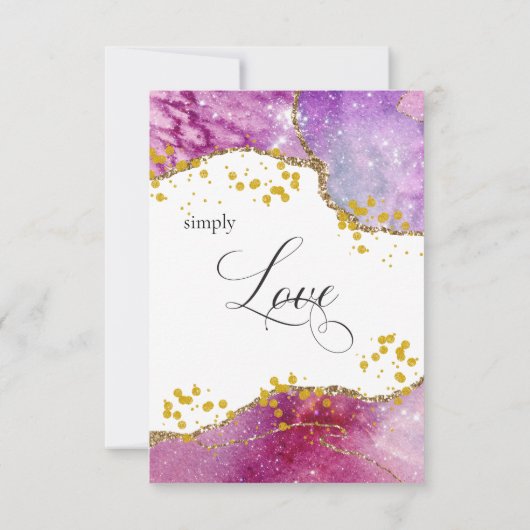 Cartons Réponse *~* Galaxy Cosmos Space SIMPLEMENT LOVE Modern RSV (Dos)