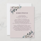 Cartons Réponse Garden Crest Mauve Purple Mariage Instructions Inf (Devant)