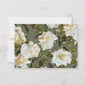 Cartons Réponse Gardenias blanches modernes sur Sage Sparkle QR Co (Dos)