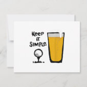 Cartons Réponse Garder Il Simples Funny Golf Bière (Dos)
