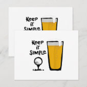 Cartons Réponse Garder Il Simples Funny Golf Bière (Devant / Derrière)