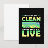 Cartons Réponse Garder mon bus propre (Devant / Derrière)