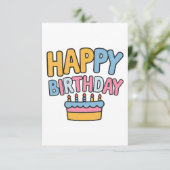 Cartons Réponse Gâteau d'anniversaire heureux (Debout devant)