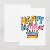 Cartons Réponse Gâteau d'anniversaire heureux (Devant / Derrière)