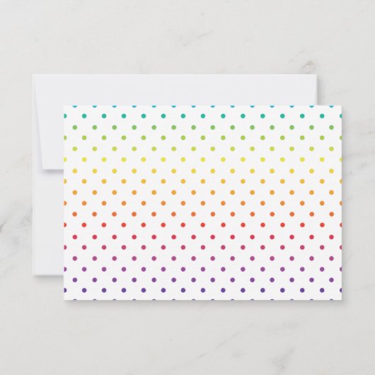 Cartons Réponse Gay, lesbienne mariage arc-en-ciel feuille pois (Dos)