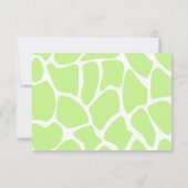 Cartons Réponse Girafe Print Pattern à Light Lime Green. (Dos)