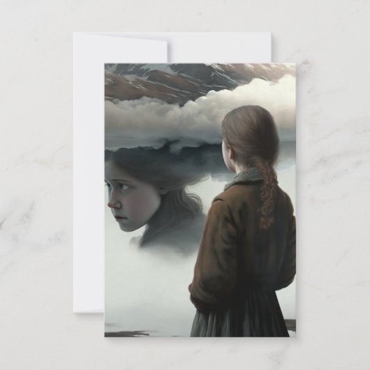 Cartons Réponse Girl with clouds (Devant)