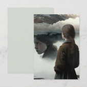 Cartons Réponse Girl with clouds (Devant / Derrière)