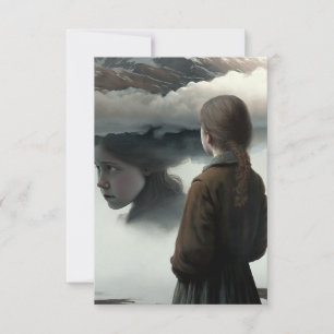 Cartons Réponse Girl with clouds