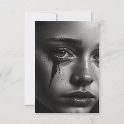 Cartons Réponse Girl with tears (Devant)
