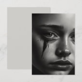 Cartons Réponse Girl with tears (Devant / Derrière)