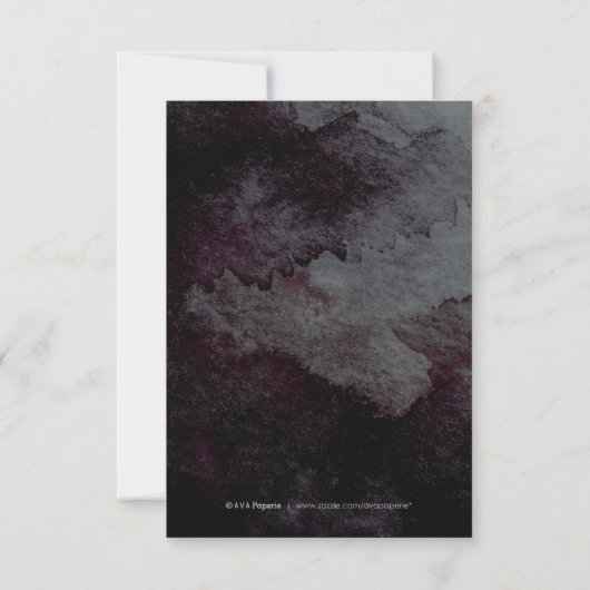 Cartons Réponse Glam or noir parties scintillant calligraphie mari (Dos)