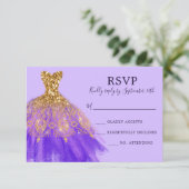 Cartons Réponse Glam Purple Gold Parties scintillant Étincelle Rob (Debout devant)