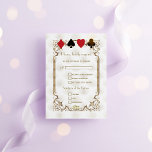 Cartons Réponse Glam Royal Gold White Art Déco Mariage des années<br><div class="desc">Unique Casino Royale, design de carte à thème art déco. Il présente un style art déco vintage, un cadre hollywoodien des années 1920 avec un faux film d'or Fleur-de-lis, jouant des costumes de cartes sur l'arrière - plan motif Art déco noir or. Des termes spéciaux sont utilisés comme dans le...</div>