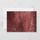 Cartons Réponse Glitzy Foil | Henna Crimson Red Faux Parties scint (Dos)