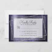 Cartons Réponse Glitzy Foil | Indigo Midnight Purple Faux Sparkle (Devant)