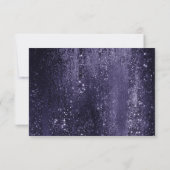 Cartons Réponse Glitzy Foil | Indigo Midnight Purple Faux Sparkle (Dos)