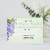 Cartons Réponse Glycine violette aquarelle (Debout devant)