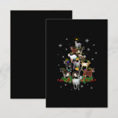 Cartons Réponse Goat Christmas Tree Snow Goat Xmas (Devant / Derrière)