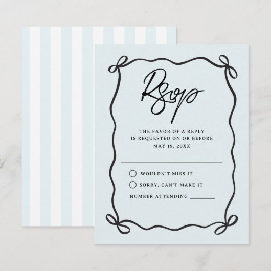 Cartons Réponse Going to the Chapel Coquette Bow Wedding (Devant / Derrière)
