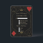 Cartons Réponse Gold Art Deco Gatsby Casino Vegas Poker Mariage<br><div class="desc">Unique Casino Royale et Great Gatsby conception de carte à thème. Il affiche un style art déco vintage, un Hollywood des années 20, une fausse farine de lis, des combinaisons de cartes à jouer. Utilisez l'outil Personnaliser pour ajouter vos informations. Pour plus d'informations, visitez s'il vous plaît, ma Collection de...</div>