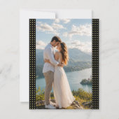 Cartons Réponse Gold & Black Polka Dot Personalized wedding (Dos)