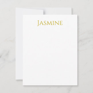 Cartons Réponse Gold Color Plain Minimalist Nom professionnel