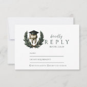 Cartons Réponse Gold Laurel Tooth Graduation Party (Devant)