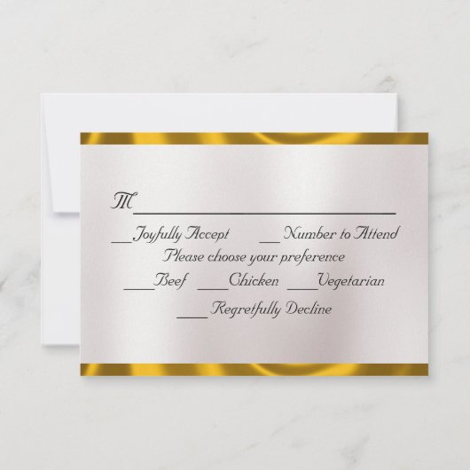 Cartons Réponse Gold Leaves Frame on Ruby Red (Dos)