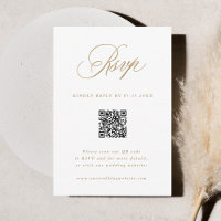 Gold Romantic Calligraphy Mariage QR Code