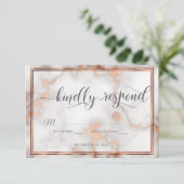 Cartons Réponse Gold Rose profond / Calligraphie en marbre de cuiv (Debout devant)