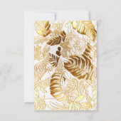 Cartons Réponse Gold Tropical Destination Wedding Enregistrer la d (Dos)