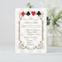 Gold White Art Deco Casino Vegas Poker Mariage