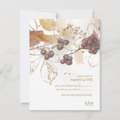 Cartons Réponse Golden Automne Mariage Berries ID655 (Devant)