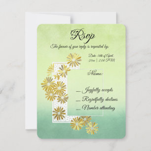 Cartons Réponse Golden Daisy Dream Elégance Romance Vintage Chic