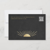 Cartons Réponse Golden Deco wedding (Dos)