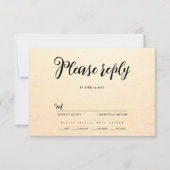 Cartons Réponse Golden orange vagues d'été mariage (Devant)