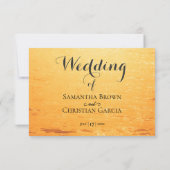 Cartons Réponse Golden orange vagues d'été mariage (Dos)