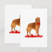 Cartons Réponse Golden Retriever Valentines Jour Chien Papa Chien  (Devant / Derrière)