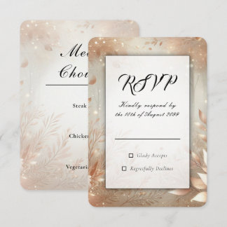 Cartons Réponse Golden Rosewood Enchanted Forest Wedding