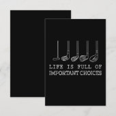 Cartons Réponse Golf Lover | La Vie Est Pleine De Choix Importants (Devant / Derrière)