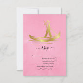 Cartons Réponse Gondola italienne rose et or (Devant)